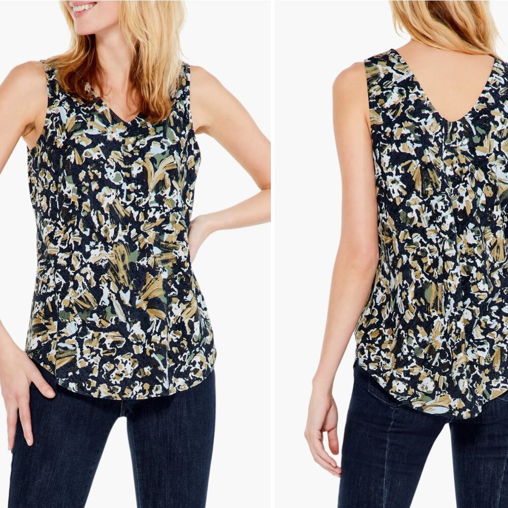 NWOT Midnight Wildflower V-Neck Tank Small